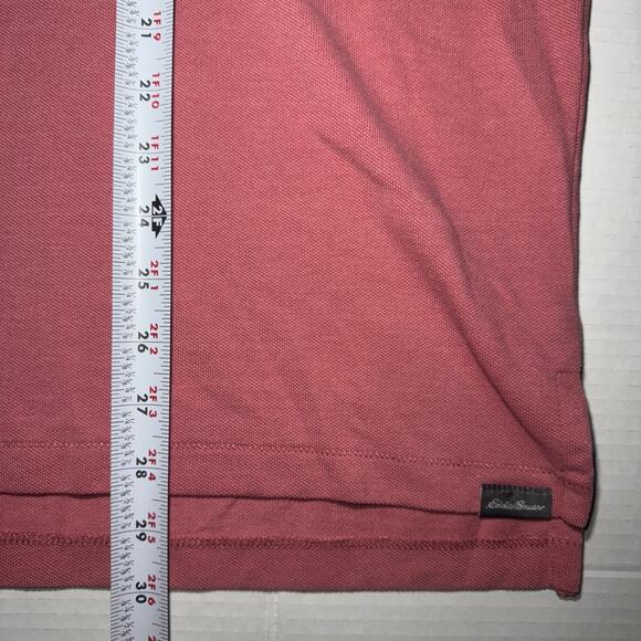 EDDIE BAUER 3XL TALL SHORT SLEEVE SALMON COLOR SHORT SLEEVE 2 BUTTON UP COLLARED - Picture 8 of 9